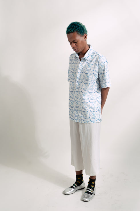 EMGEE by Get Spotted: Beni Buttondown in Toile de Pinoy Fabric